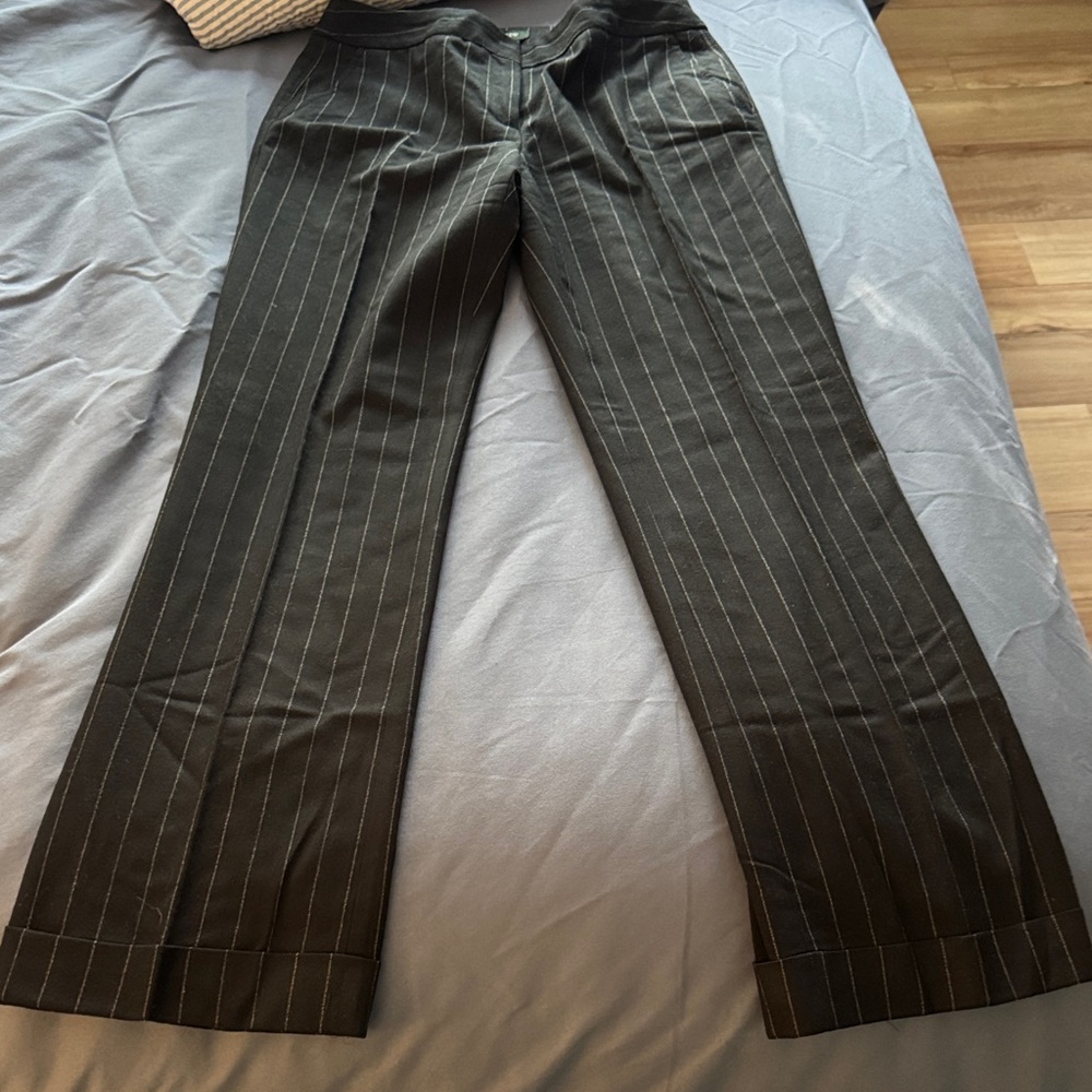 J. Crew Black Pinstripe Pantsuit